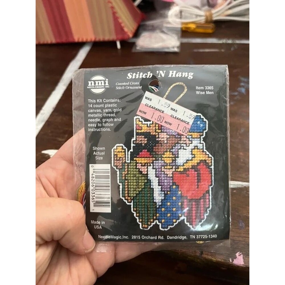 NeedleMagic, Inc. Stitch 'N Hang Wise Men Counted Cross Stitch Ornament Kit